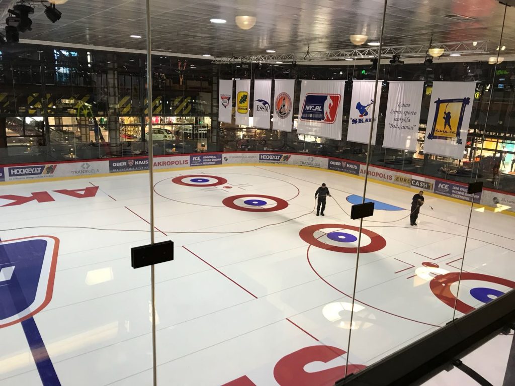 Archive view from upgrade works at the Siauliai Akropolis ice arena