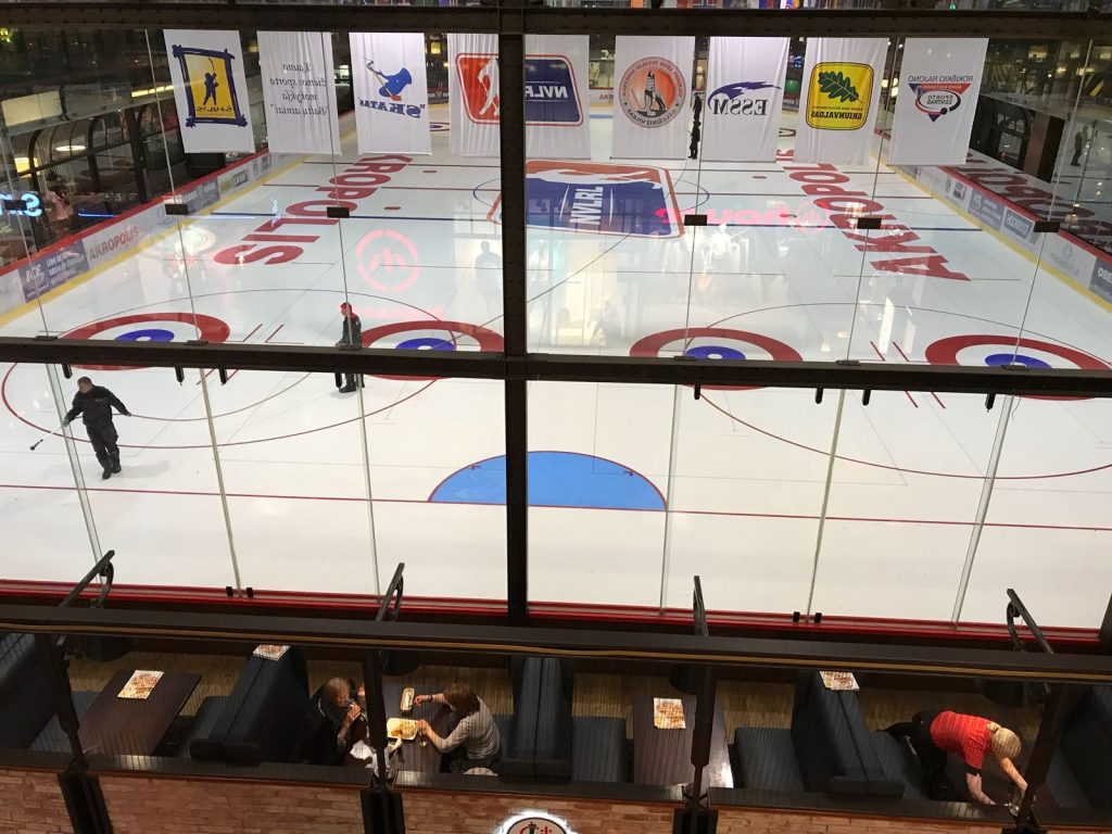 Full ice surface at the Siauliai Akropolis permanent indoor arena
